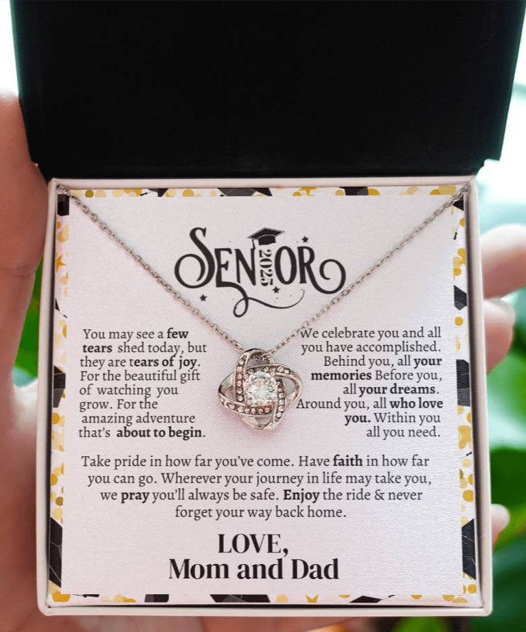 Graduation necklace, Graduation gift, Class of 2025 Love Knot Necklace