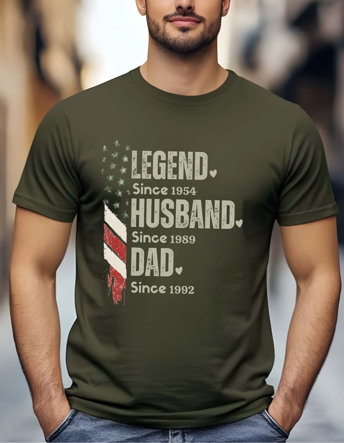 Papa Dad T-Shirt, The Man The Legend Tee, Gift for Papa, Personalized Father's Day Shirt, Birthday Gift for Dad, Men's Cotton Tee