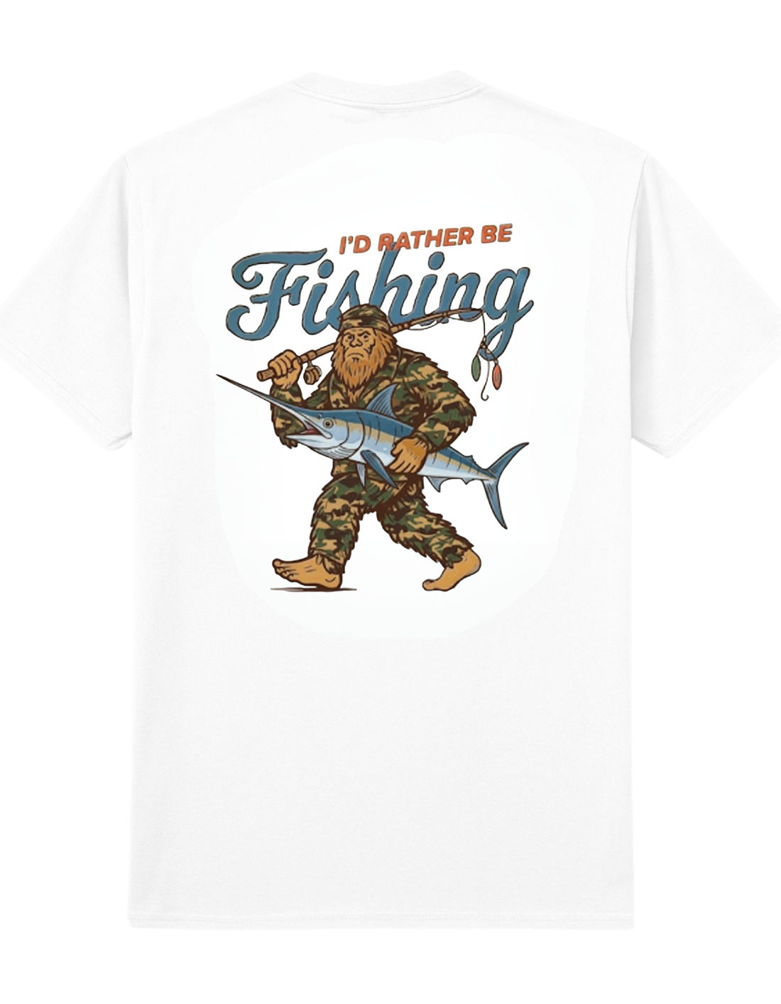 Bigfoot Fishing Shirt - Funny Sasquatch Tee for Enthusiasts