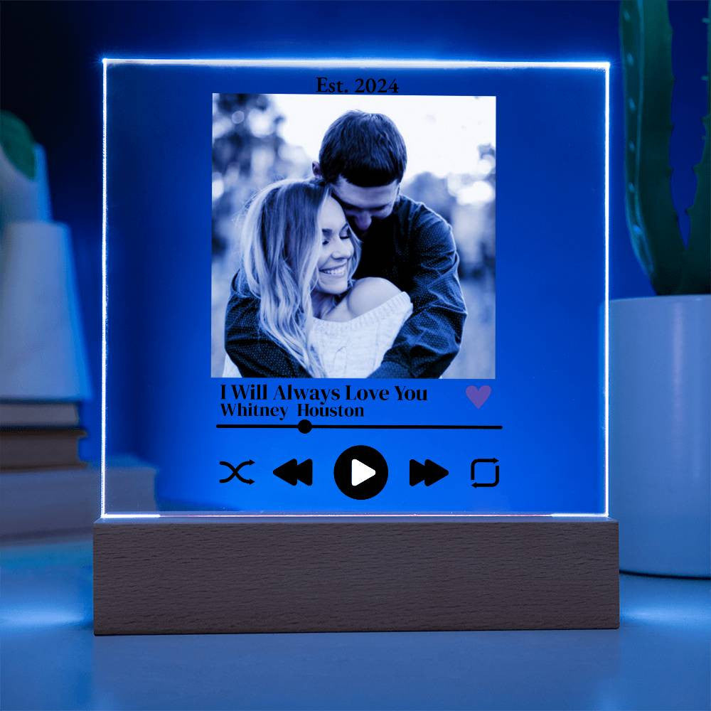 Personalized Song Acrylic Square Plaque | Weddings | Anniversary | Birthdays