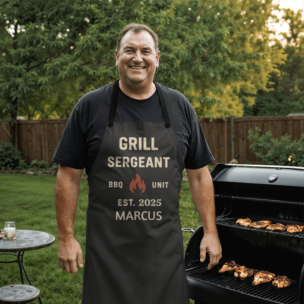 Personalized Grill Master Apron, Gifts For Him For Dad For Husband Mens Apron, Father's Day Gift