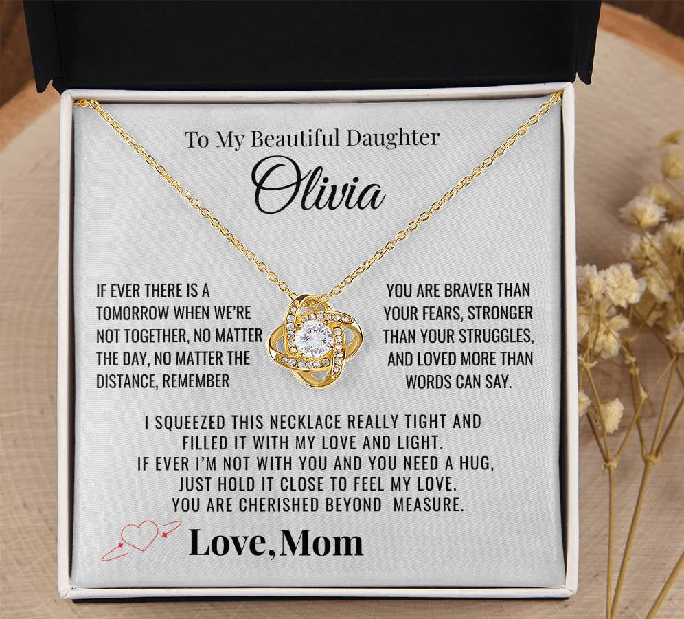 To My Daughter "You Are Cherished" Personalized Necklace