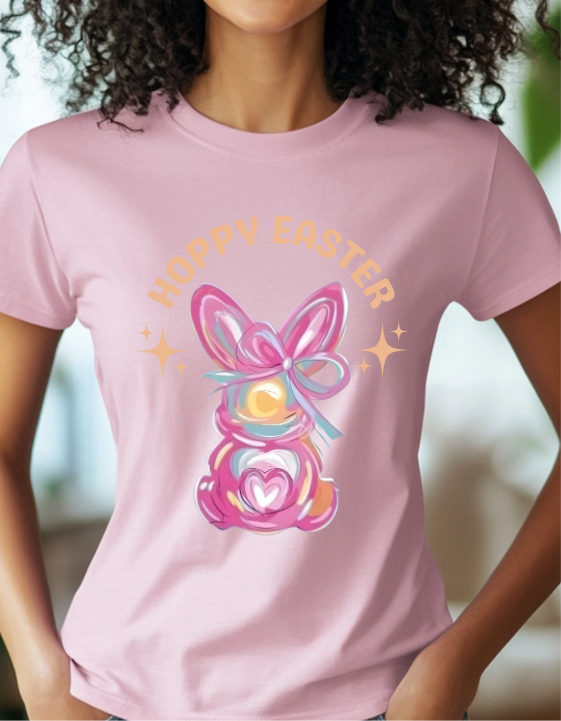 Hoppy Easter Bunny Shirt for Kids, Girls Easter Tee, Cute Bunny Easter Egg Hunt Shirt, Fun Holiday Outfit