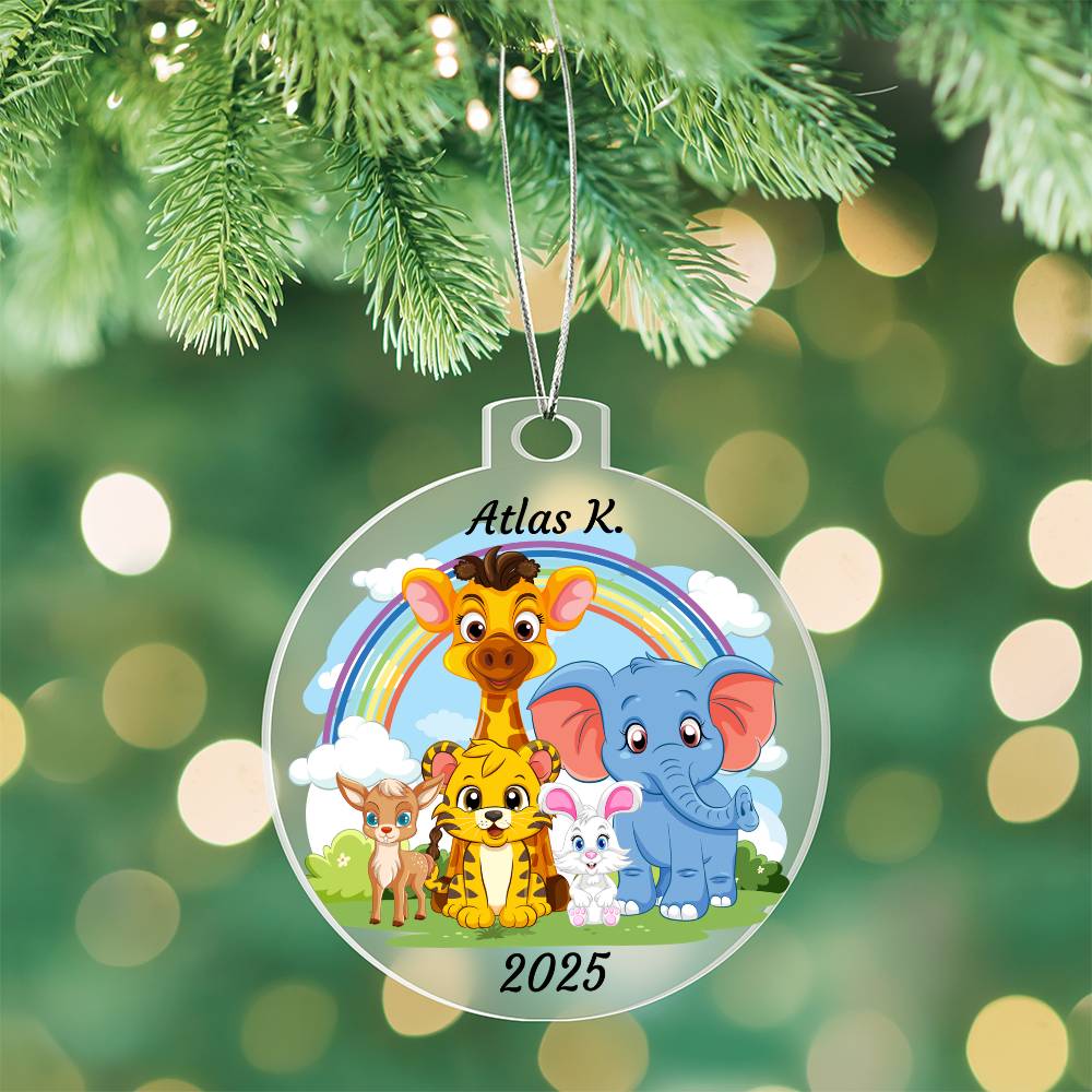 Personalized Kid's Fun Acrylic Ornament! | Birthday Gift | Holiday Gift!