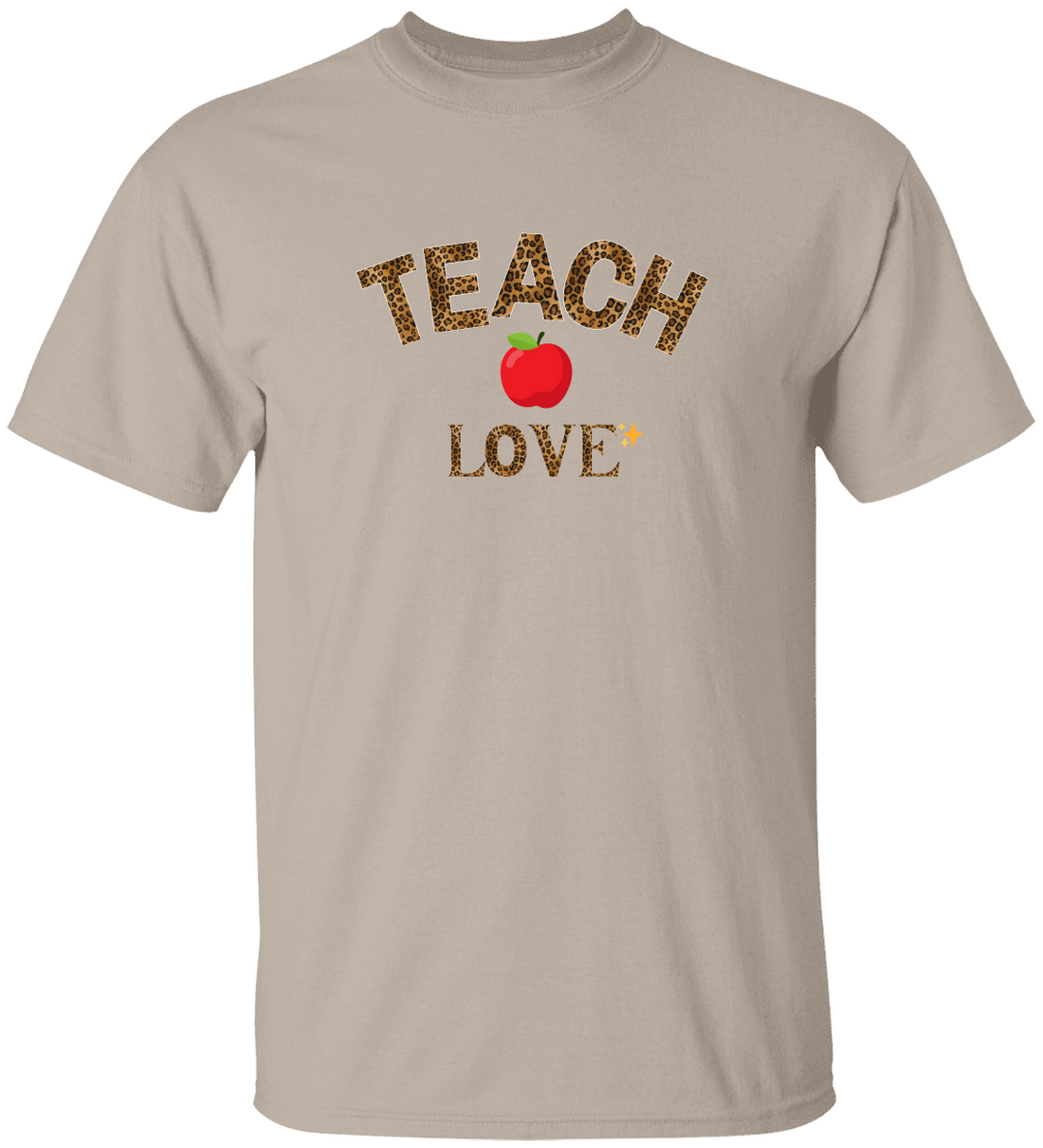 Teach Love Leopard Print Teacher Shirt – Cute Classroom Gift for Teachers, Back to School Teacher Tee