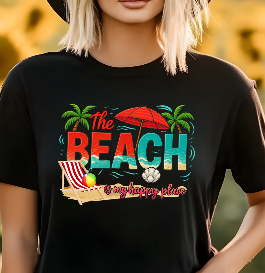 The Beach is My Happy Place Shirt, Summer Vacation Tee, Gift For Beach Lovers, Beach is Calling T-Shirt