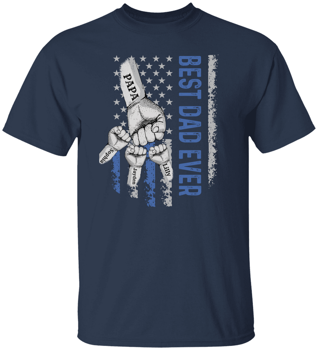 Personalized Best Dad Ever Raised Fist Bump Shirt!