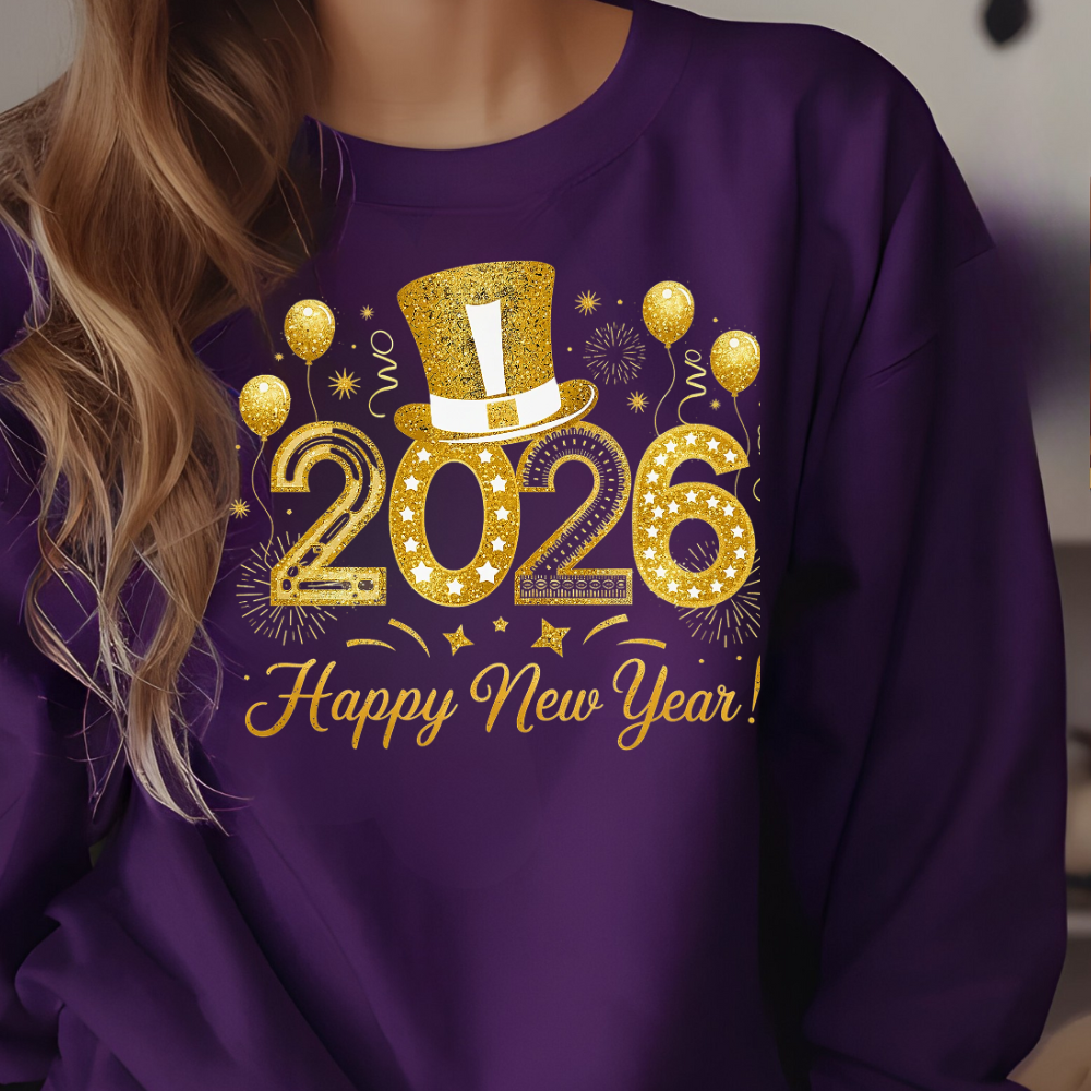 New Year's 2026 Sweatshirt, Holiday Sweatshirt, Festive New Year Apparel, Happy 2026 Crewneck