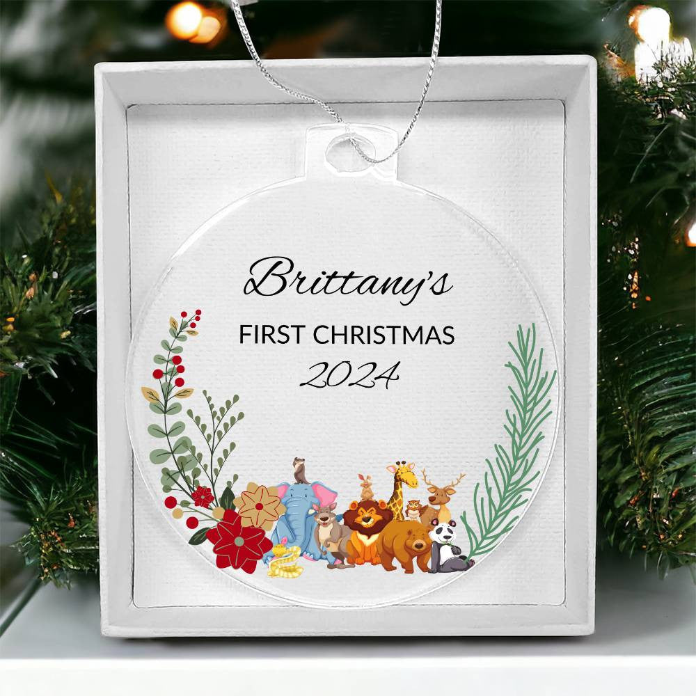 Personalize Your Baby's First Xmas Acrylic Ornament!