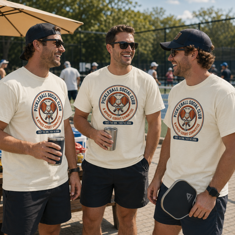 Personalized Pickleball Social Club T-Shirt | Custom Club Year | Comfort Colors | Pickleball Team Shirt | Après Court Gift