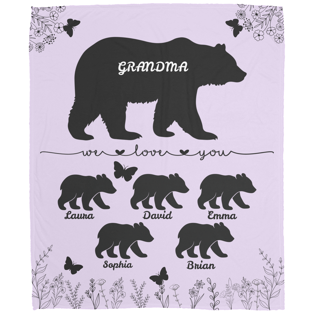 Mother's Day Cozy Blanket for Grandma, Mom, Auntie, Personalized just for them!