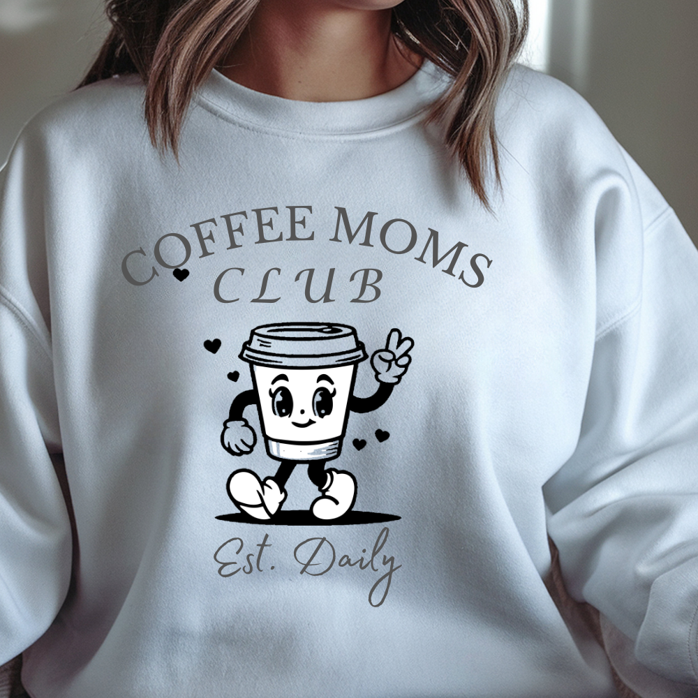 Comfort Colors Coffee Lovers Sweatshirt, Mom Gift Apparel, Quirky Coffee Club Sweatshirt, Comfy Mom Sweatshirt, Fun Casual Wear for Moms