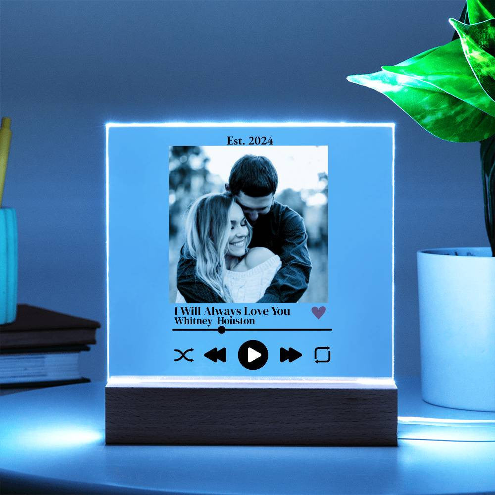 Personalized Song Acrylic Square Plaque | Weddings | Anniversary | Birthdays