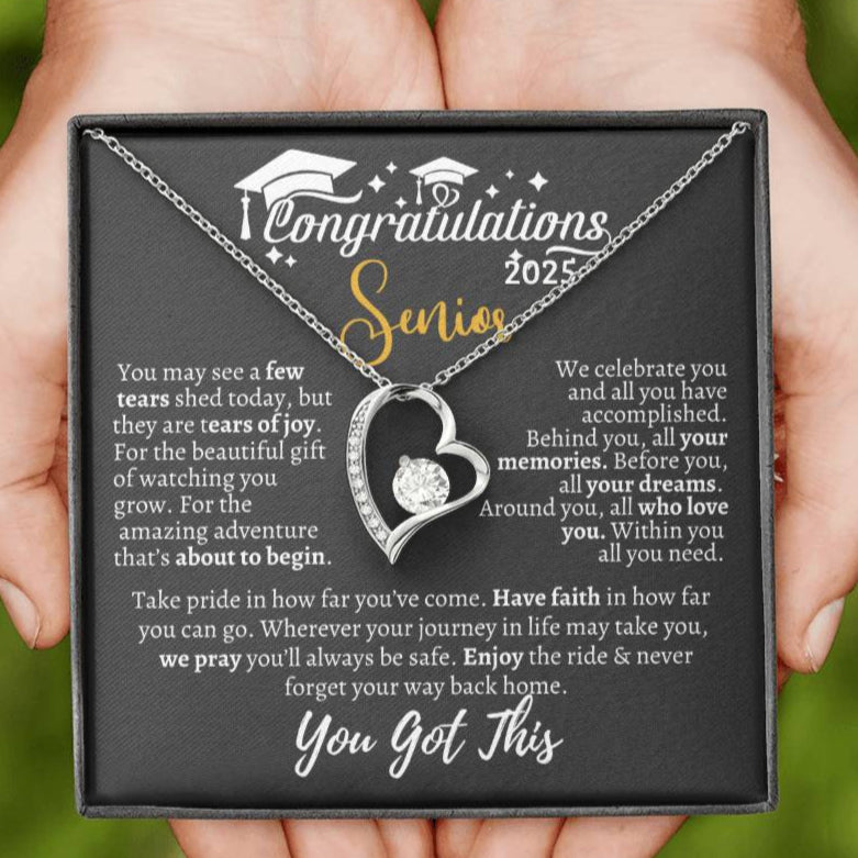 Graduation necklace, Graduation gift, "Congratulations Class of 2025" | Forever Love Necklace