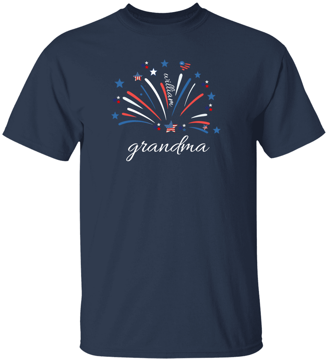 4th of July Grandma, Mom, Grandpa T Shirt, Custom Patriotic Grandma Shirt with Kids names