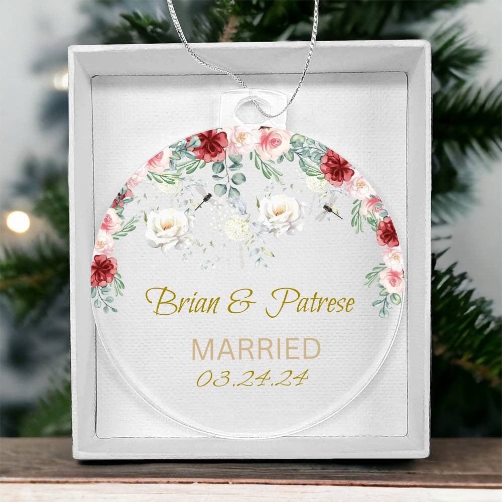 Personalized Mr. & Mrs. Acrylic Ornament!