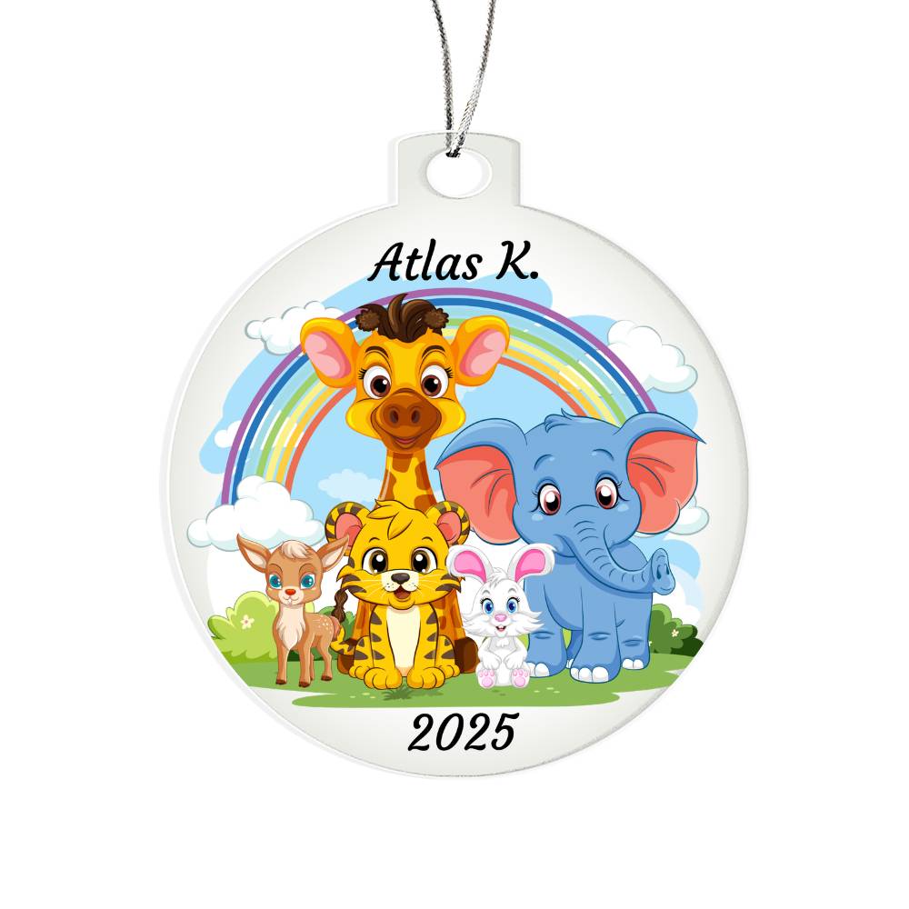 Personalized Kid's Fun Acrylic Ornament! | Birthday Gift | Holiday Gift!