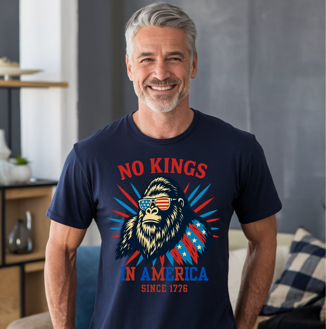 No Kings in USA Shirt, July 4th No Kings Since 1776 T- Shirt!