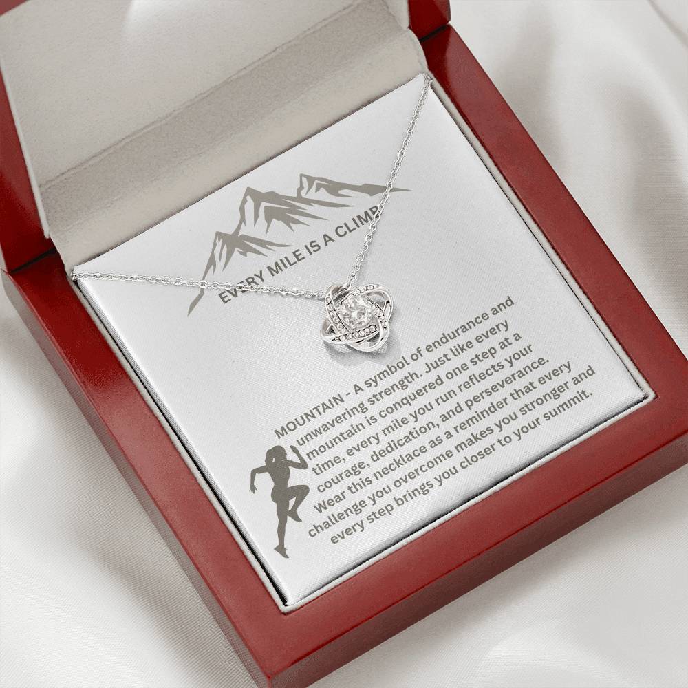 Every Mile Is a Climb – A Symbol of Strength & Perseverance - Love Knot Necklace