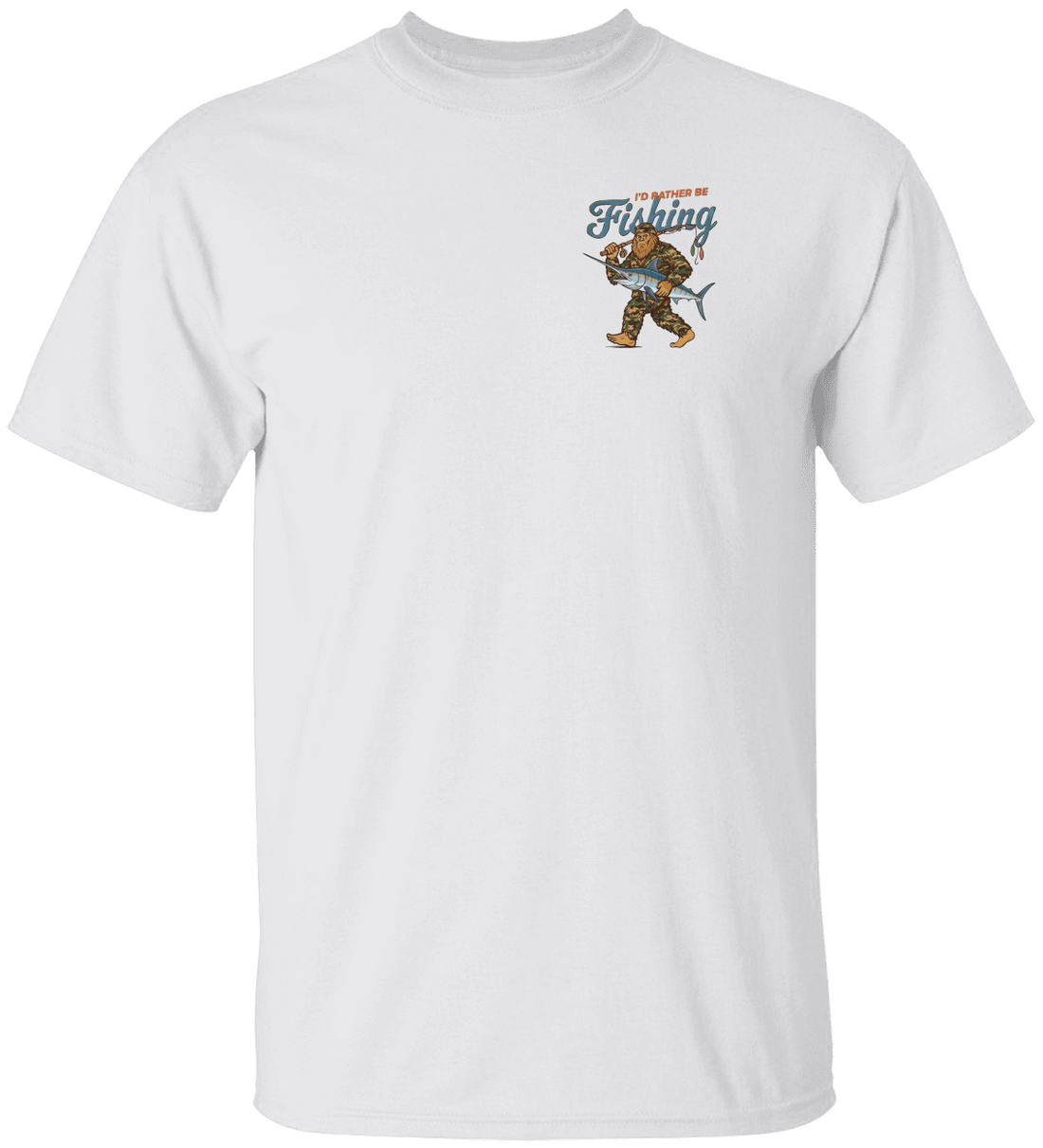 Bigfoot Fishing Shirt - Funny Sasquatch Tee for Enthusiasts