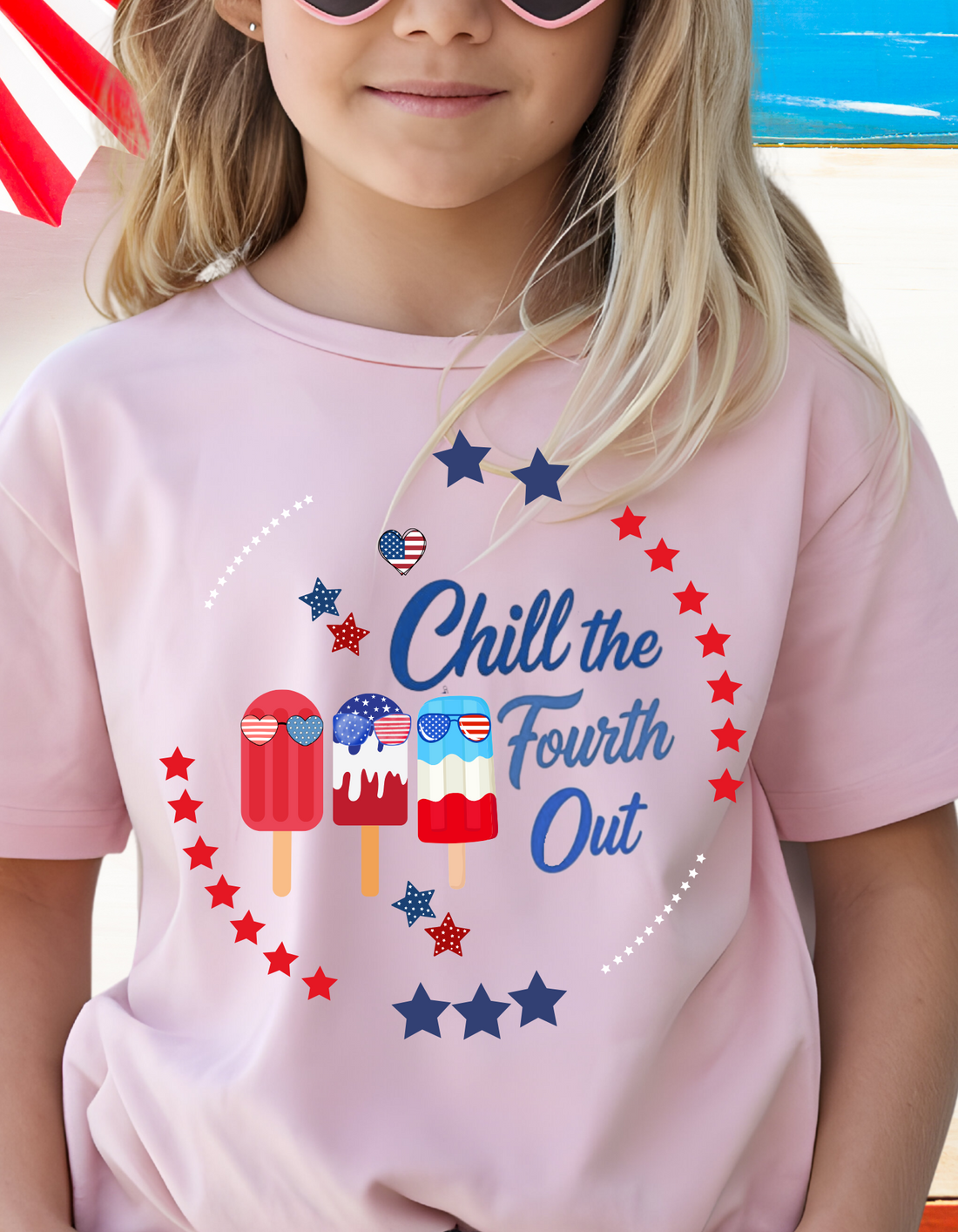 Chill The Fourth Out Shirt, 4th Of July T-shirt, Independence Day, Kids 4th July Ice Cream Tee