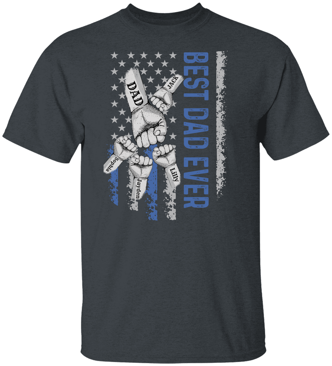 Personalized Best Dad Ever Raised Fist Bump Shirt!