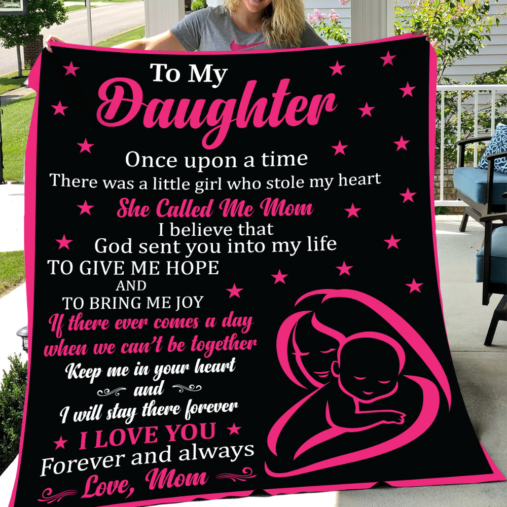 Personalized Daughter Blanket - Warm, Silky Keepsake Gift 50x60in
