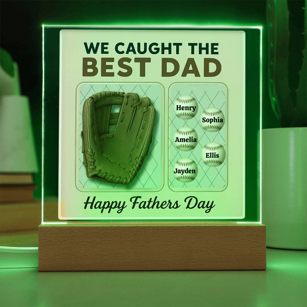Baseball Dad Personalized Acrylic Plaque | Personalized Gift from Kids | Wife!