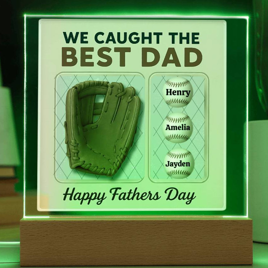 Baseball Dad Personalized Acrylic Plaque | Personalized Gift from Kids | Wife!