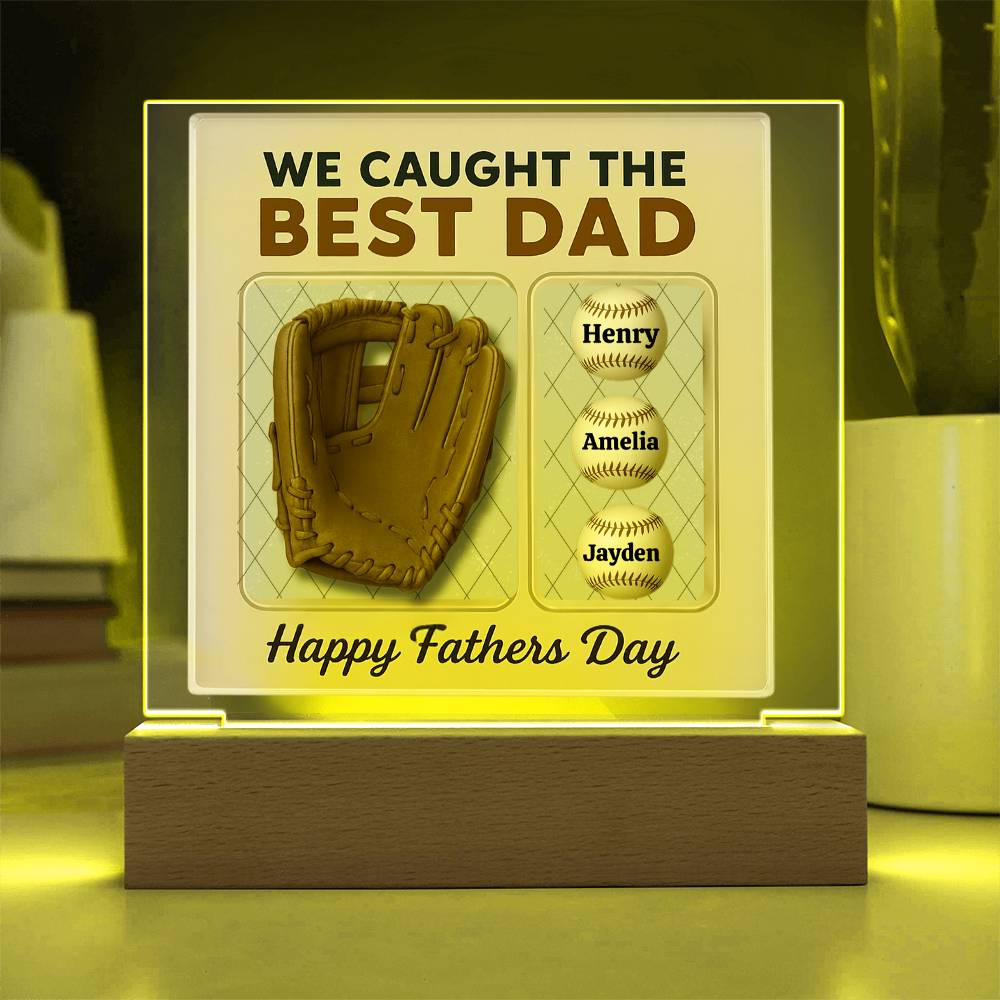 Baseball Dad Personalized Acrylic Plaque | Personalized Gift from Kids | Wife!