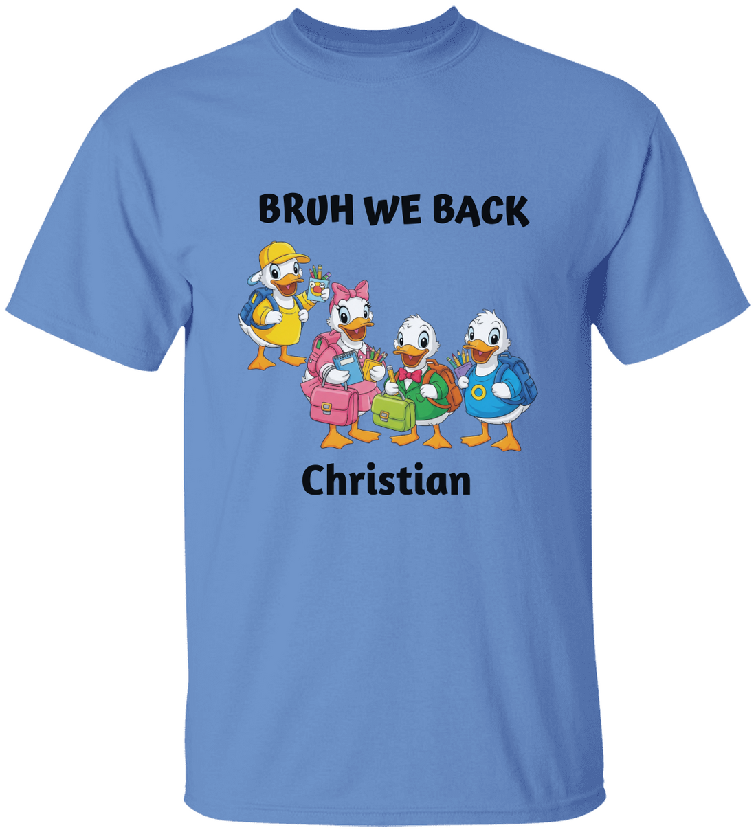 Kids Cartoon Character Tee - Personalized Name