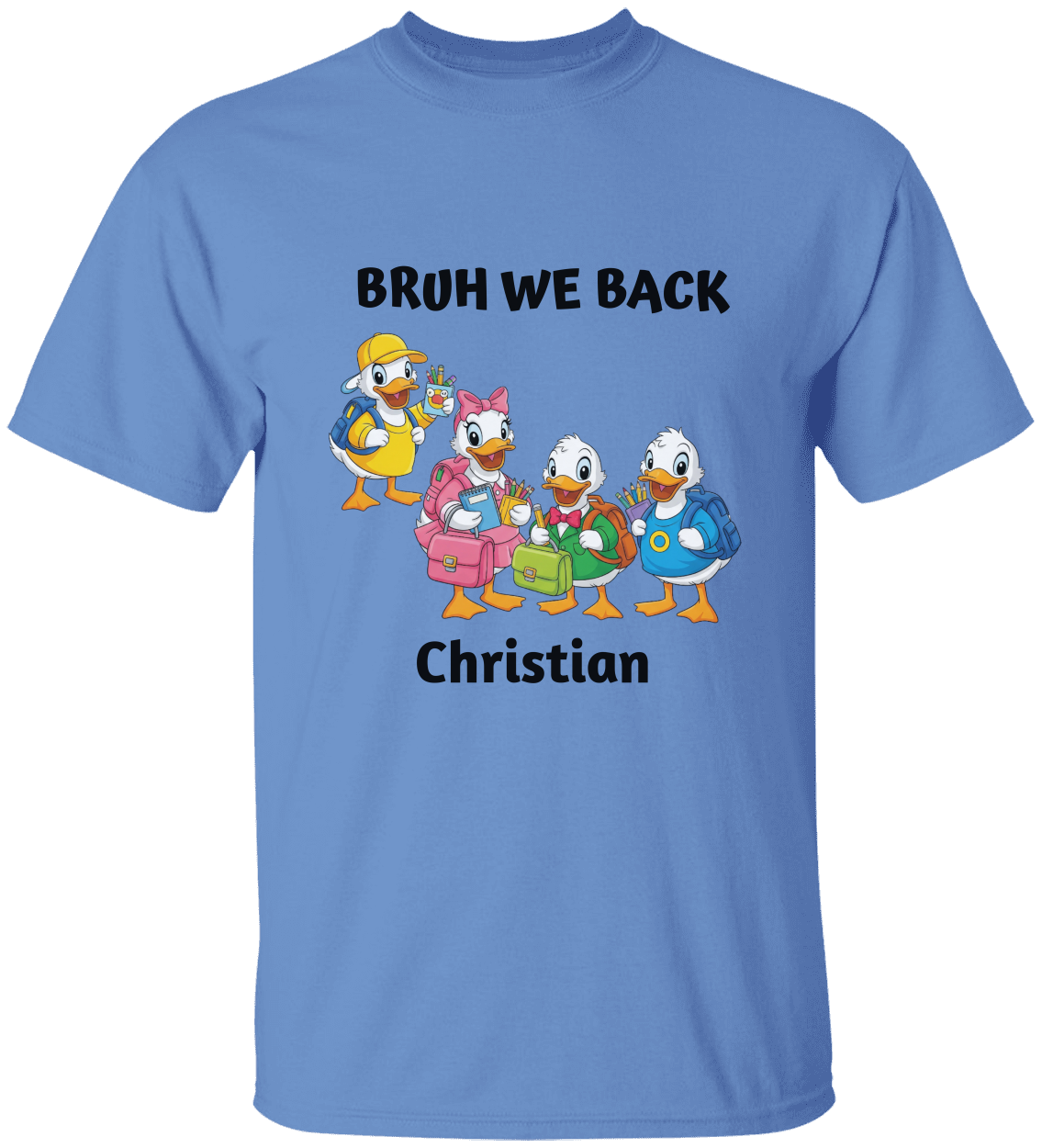 Kids Cartoon Character Tee - Personalized Name