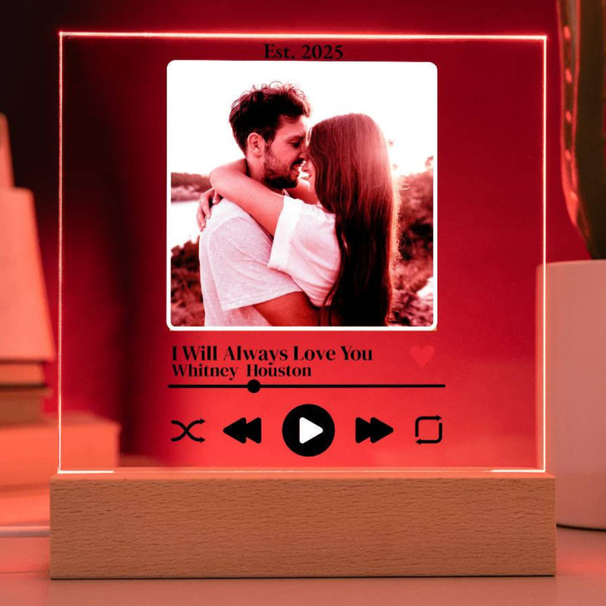 Personalized Song Acrylic Square Plaque | Weddings | Anniversary | Birthdays