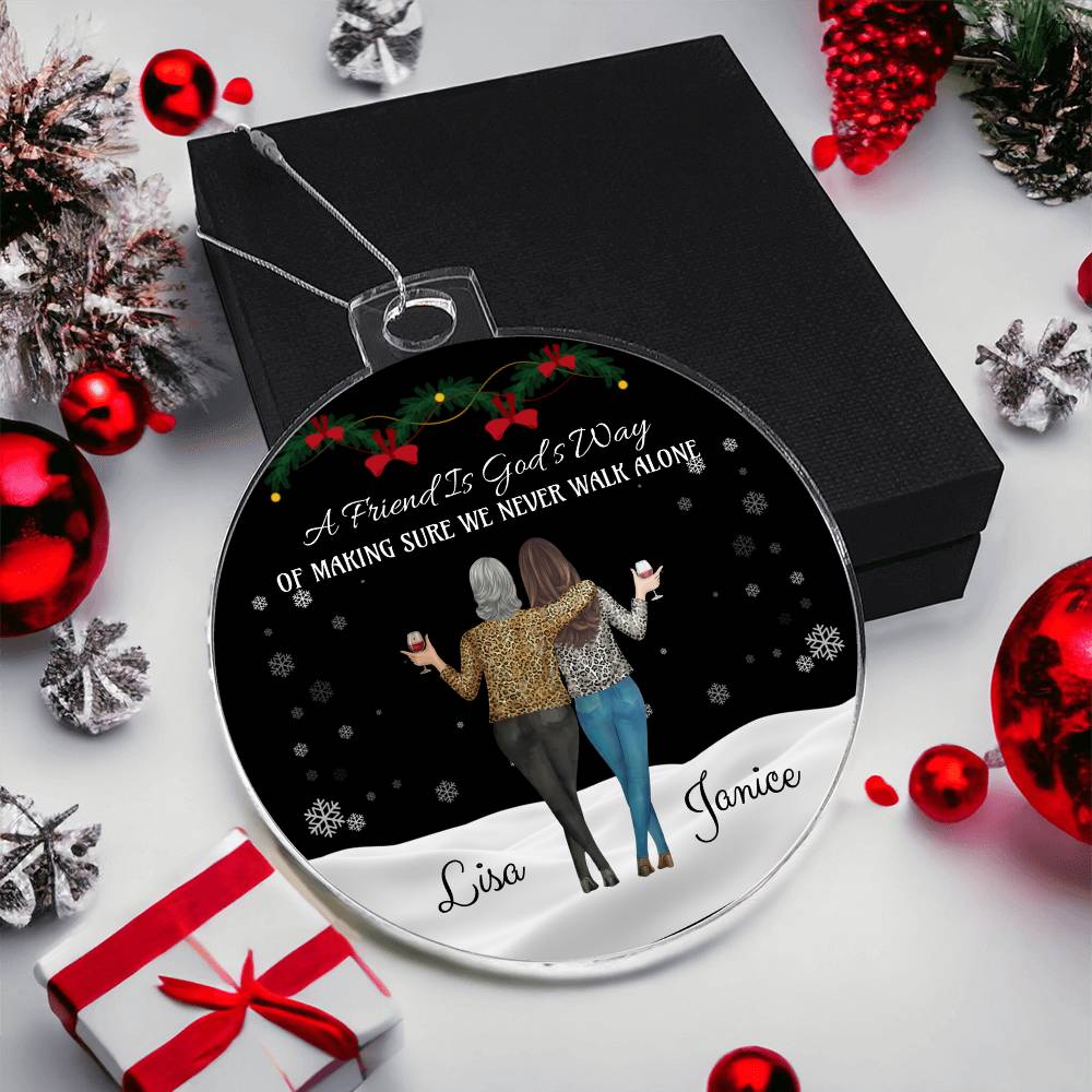Personalized Acrylic Ornament, Custom Christmas Keepsake, Unique Gift for Friends, Holiday Decoration