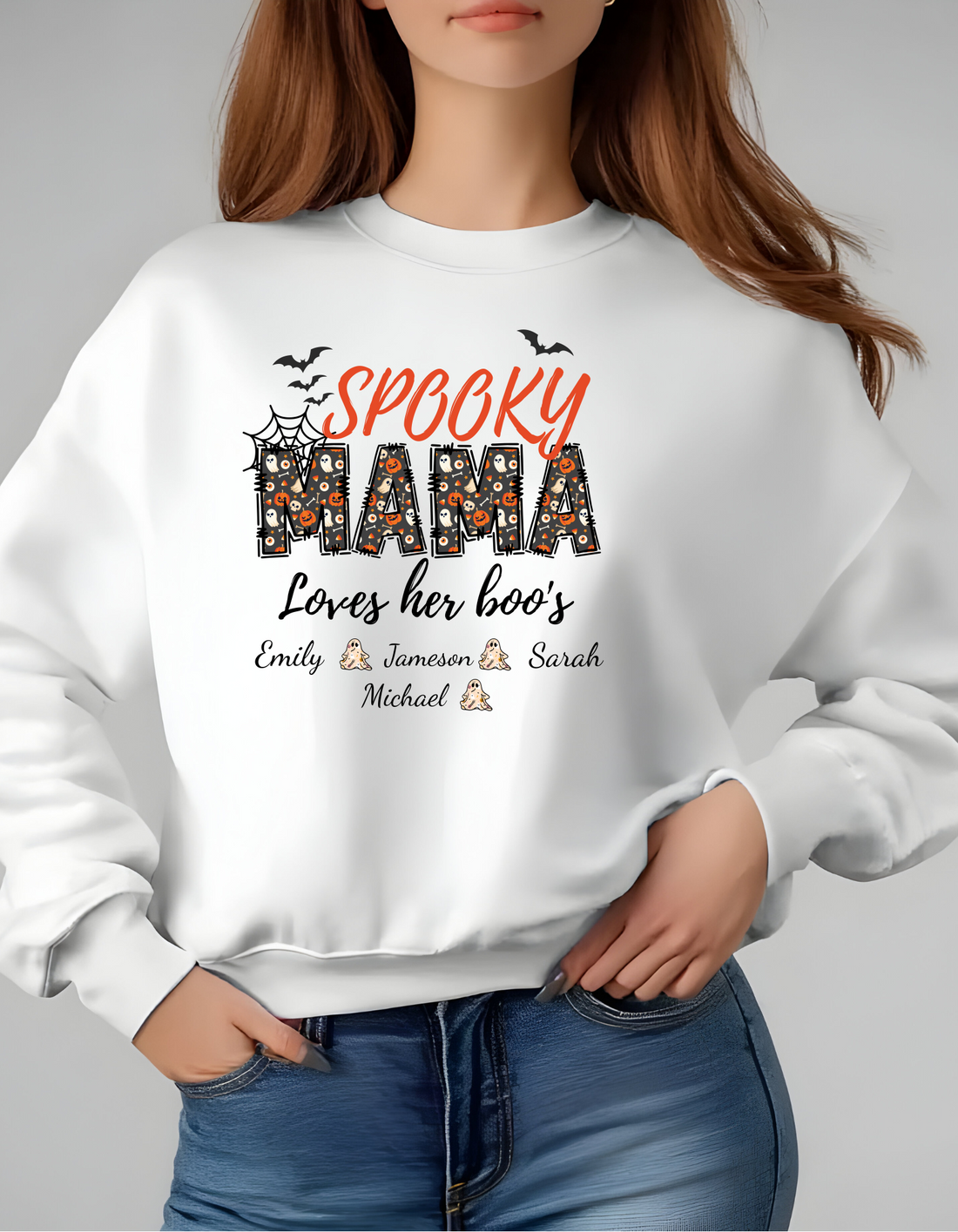 Spooky Mama Halloween Sweatshirt - Personalized Gift