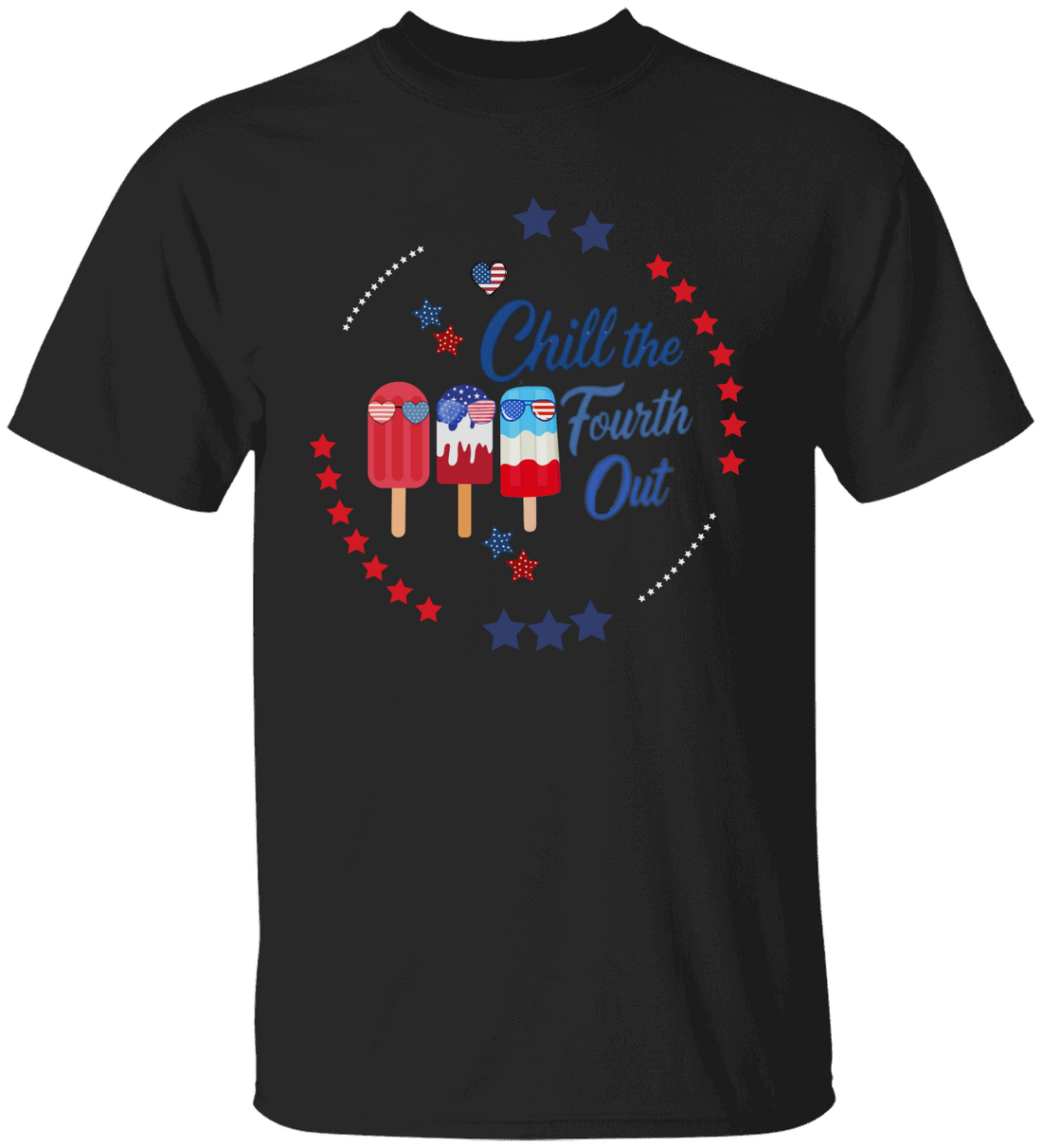 Chill The Fourth Out Shirt, 4th Of July T-shirt, Independence Day, Kids 4th July Ice Cream Tee