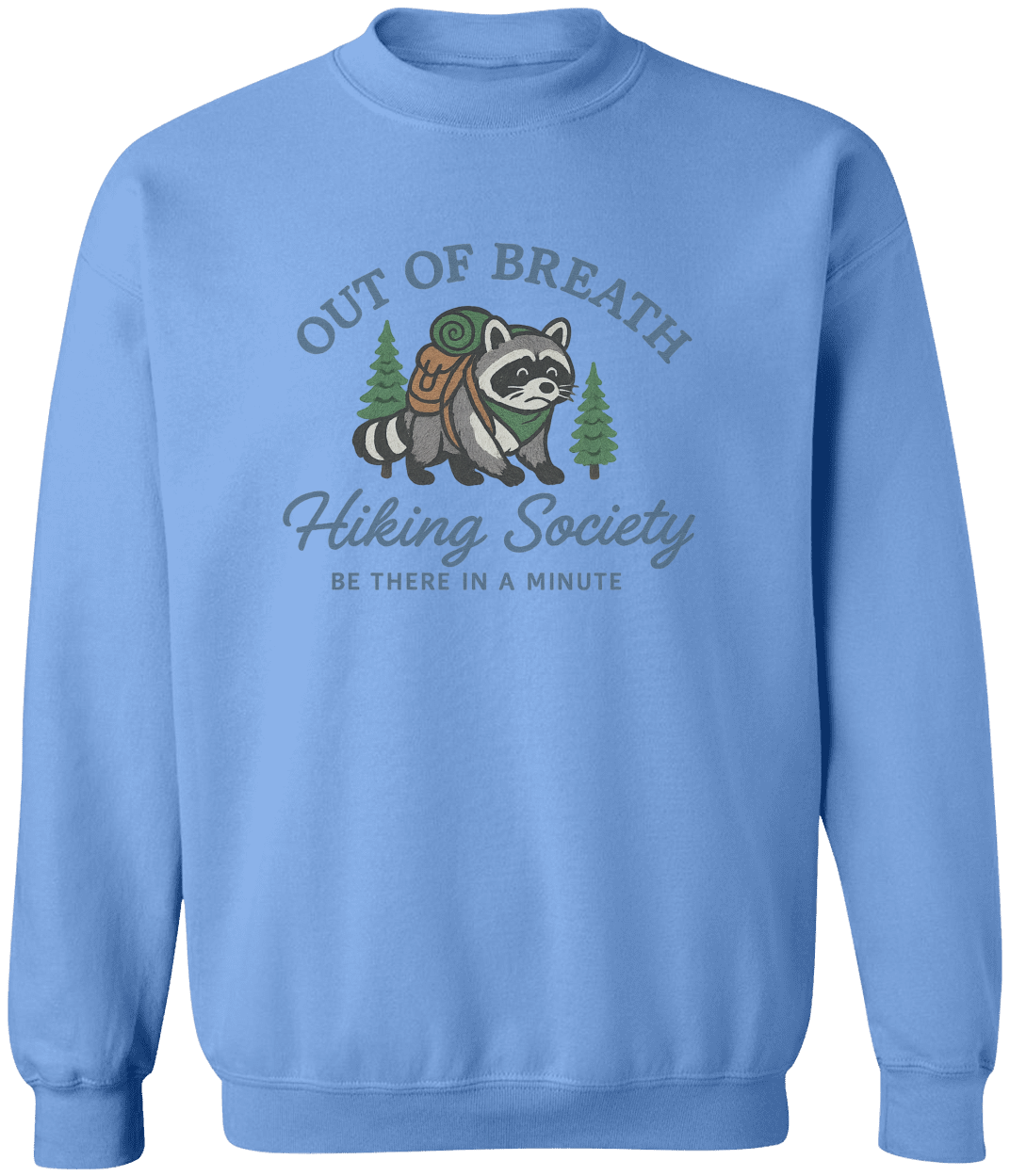 Funny "Out of Breath Hiking Society" Sweatshirt, Nature Lover Sweatshirt, Funny Hiking Crewneck
