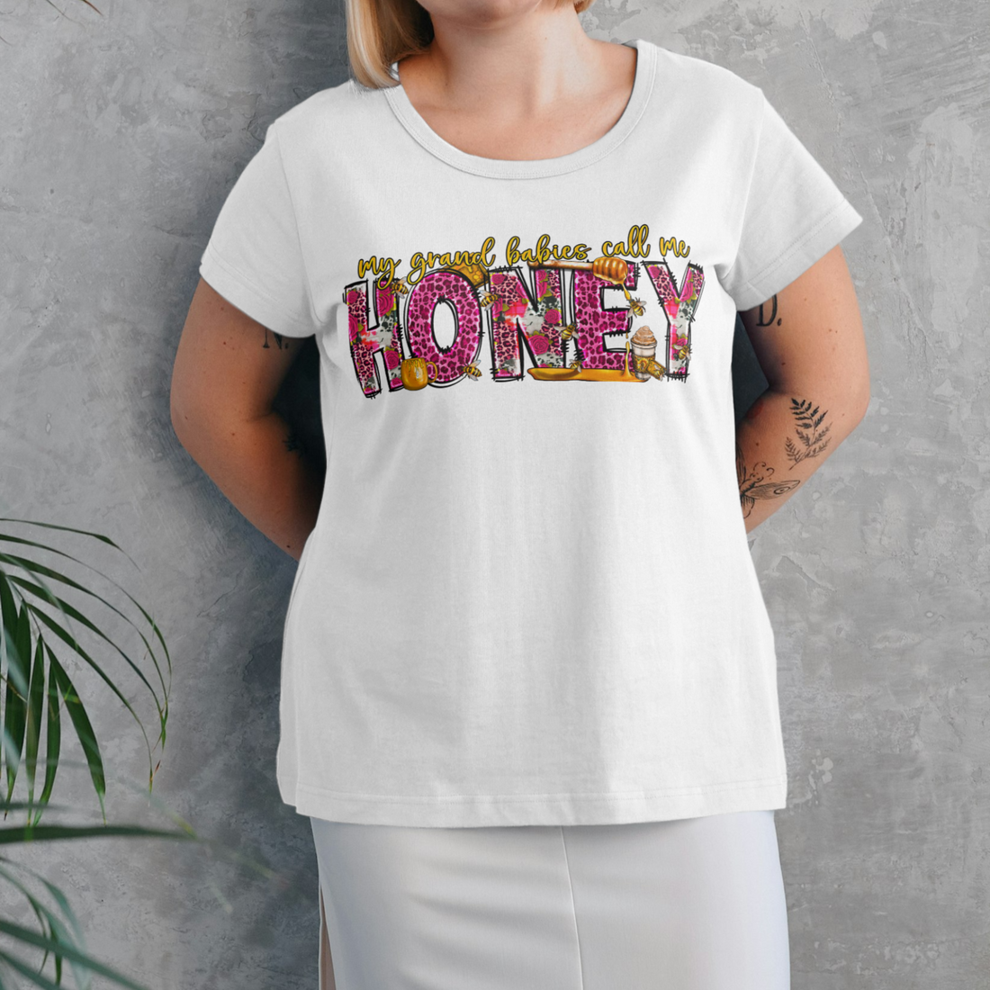 "My Grandbabies call Me Honey" Ladies' T-Shirt