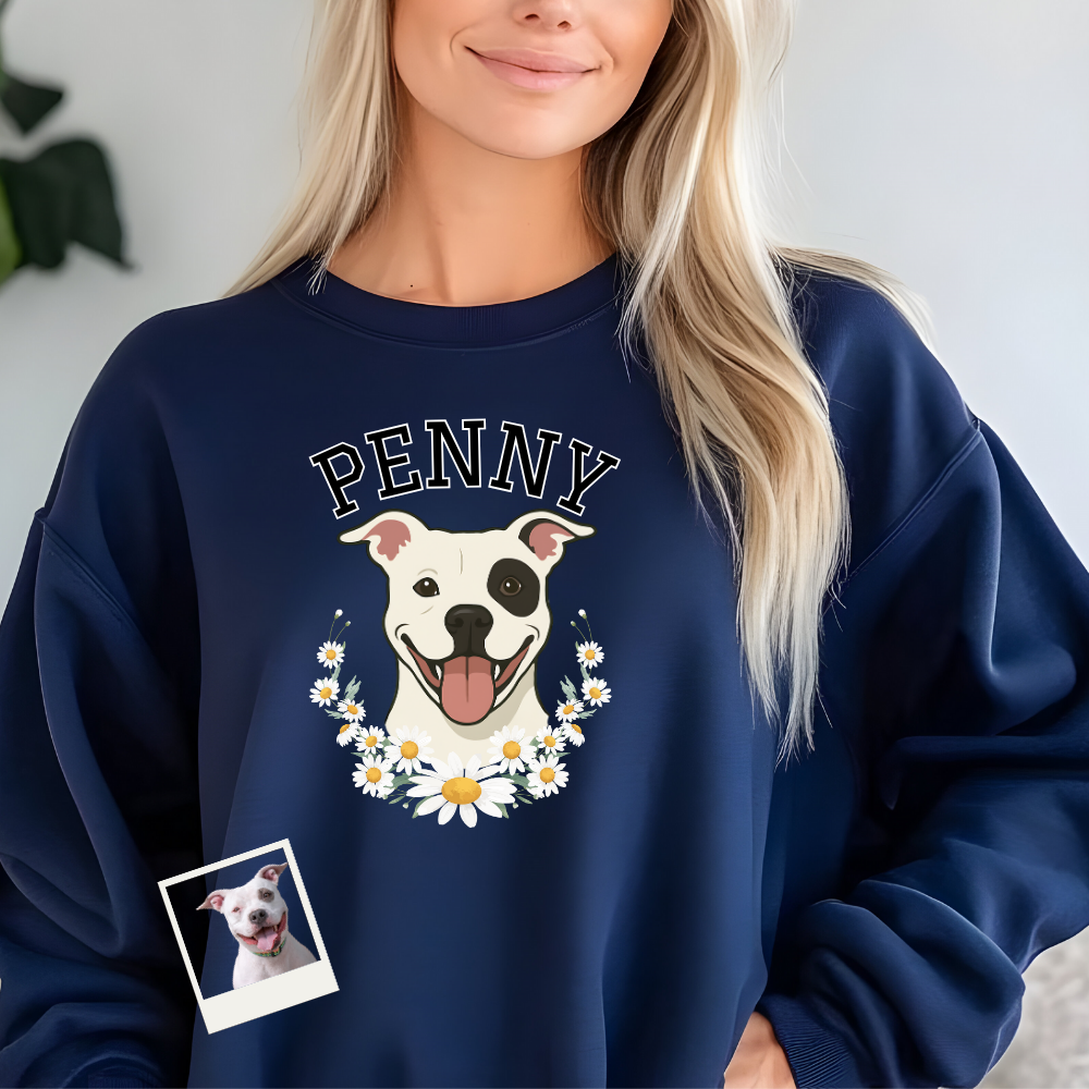 Custom Pet Crewneck Sweatshirt | Animal Lover's Gift