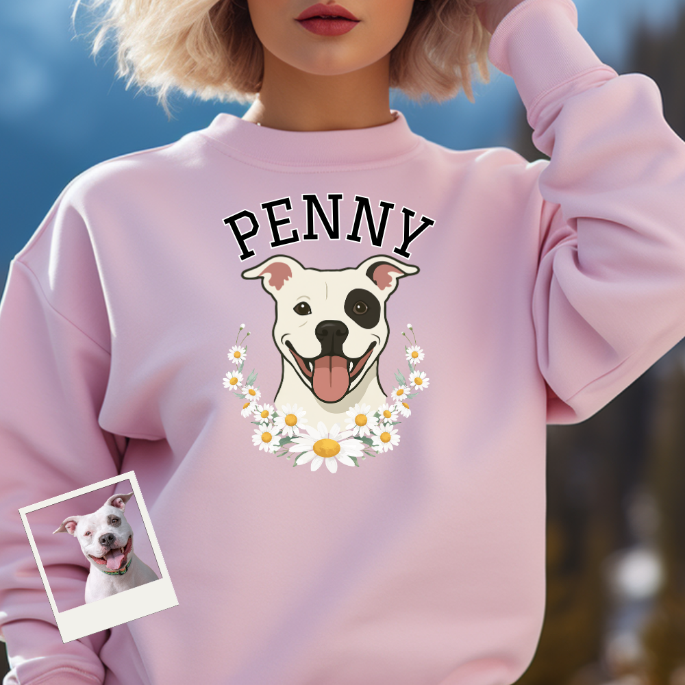 Custom Pet Crewneck Sweatshirt | Animal Lover's Gift