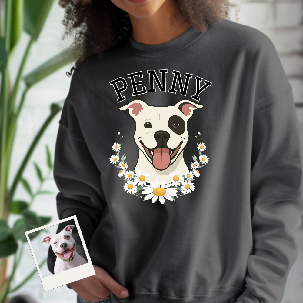 Custom Pet Crewneck Sweatshirt | Animal Lover's Gift
