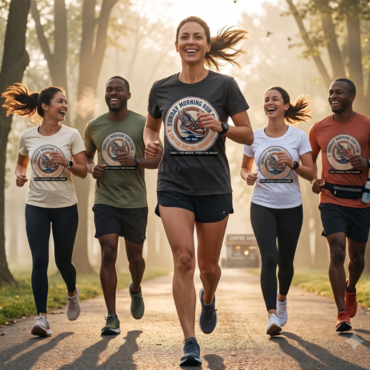 Personalized Sunday Morning Run Club T-Shirt | Custom Running Club Year | Comfort Colors | Coffee Runner Shirt | Running Group Gift