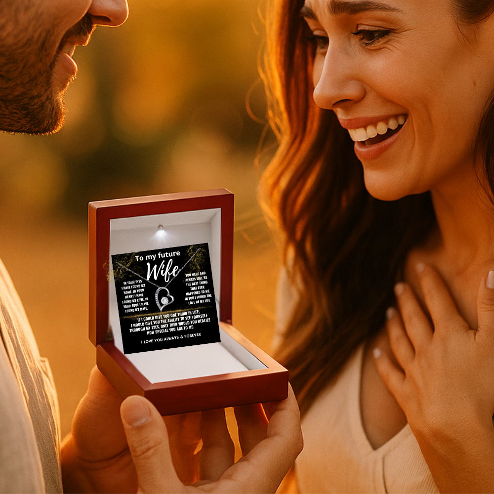 To My Future Wife " In Your Eyes" Romantic Love Necklace