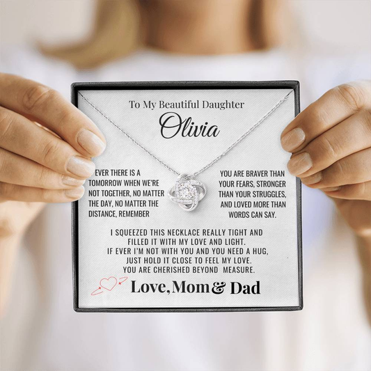 To My Daughter "You Are Cherished" Personalized Necklace