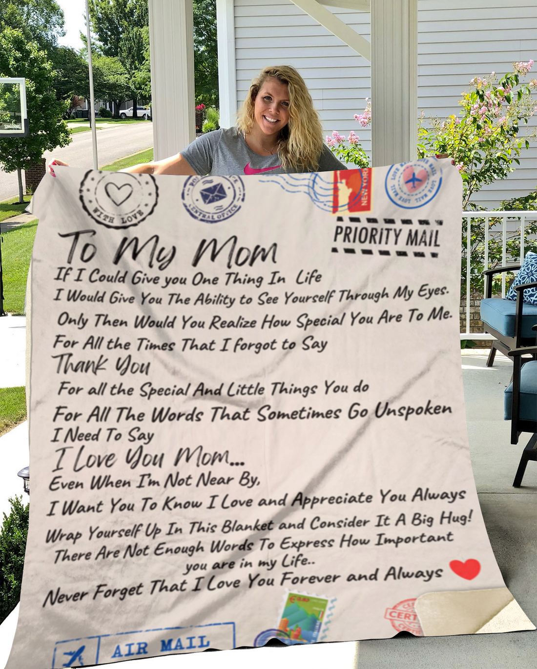 To My Mom "If I Could" Premium Sherpa Blanket (Throw) 50x60