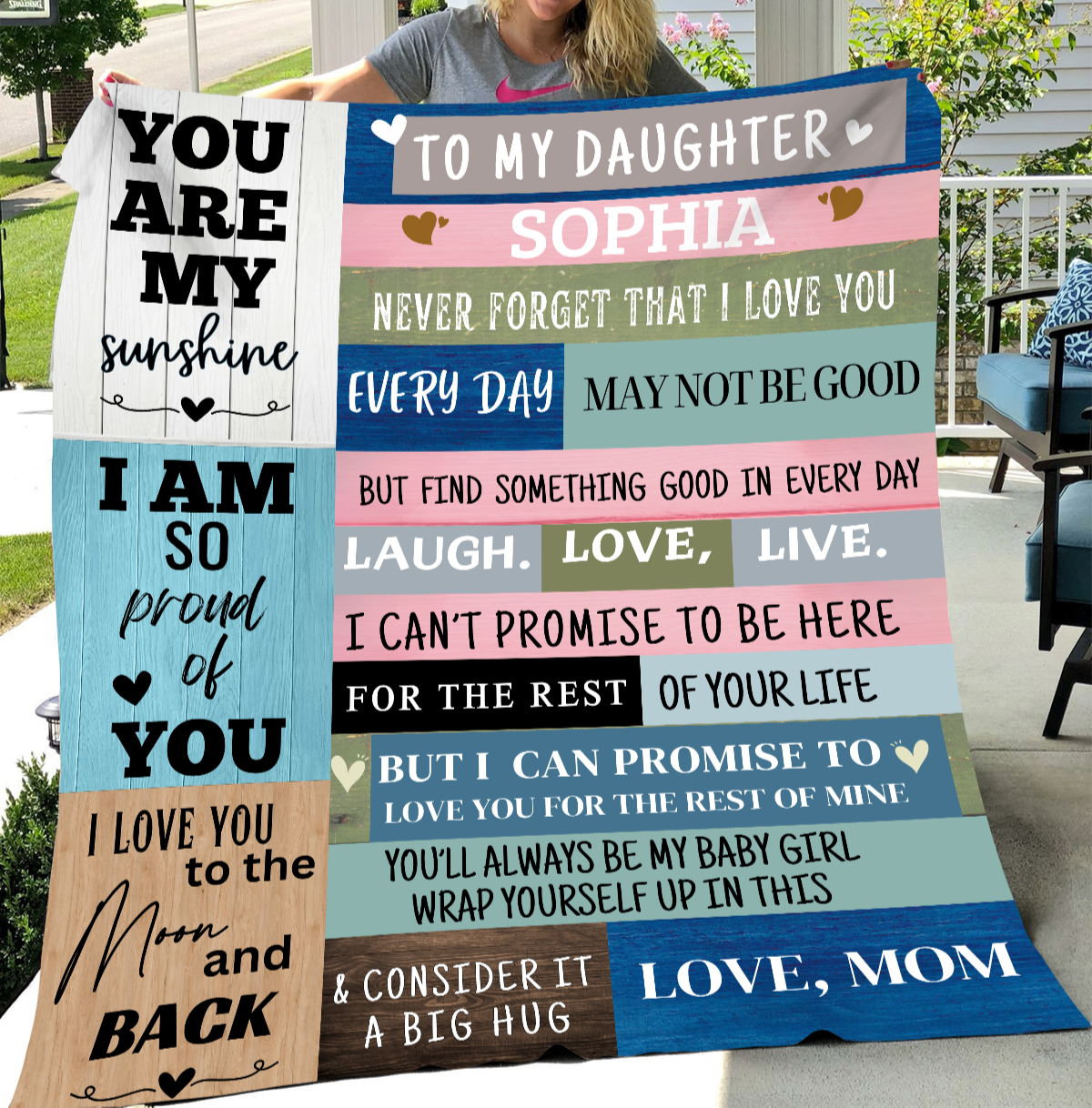 Personalized Blanket For Daughter| You Are My Sunshine |Birthday , Graduation