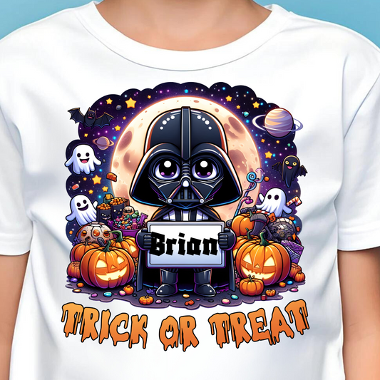 Personalized Halloween Cartoon "Trick or Treat"  Youth T-Shirt