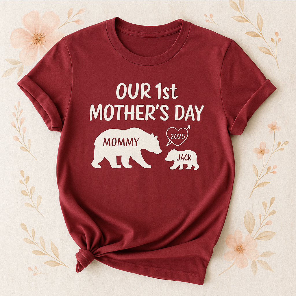 Our 1st Mother's Day Shirt, Custom With Names