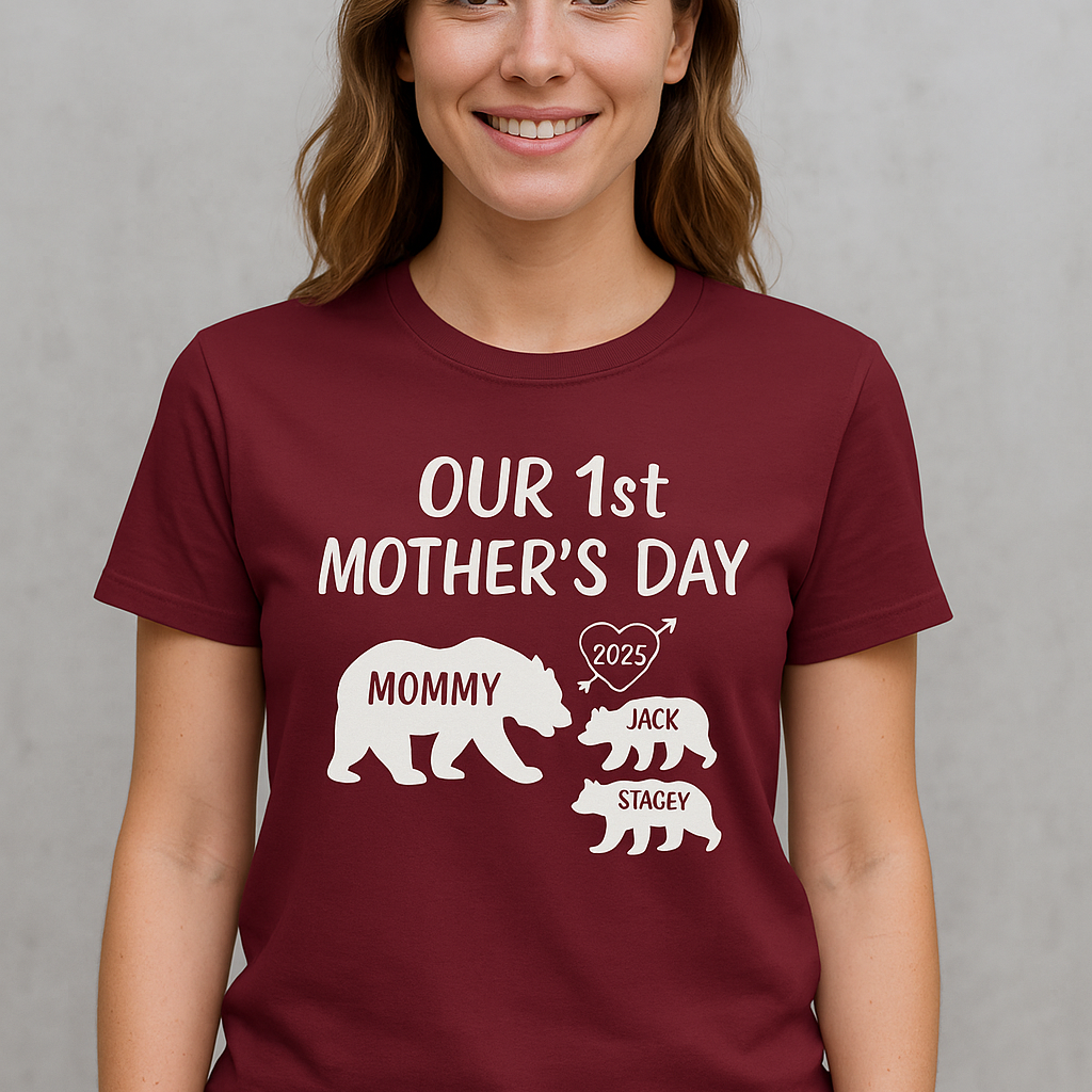 Our 1st Mother's Day Shirt, Custom With Names