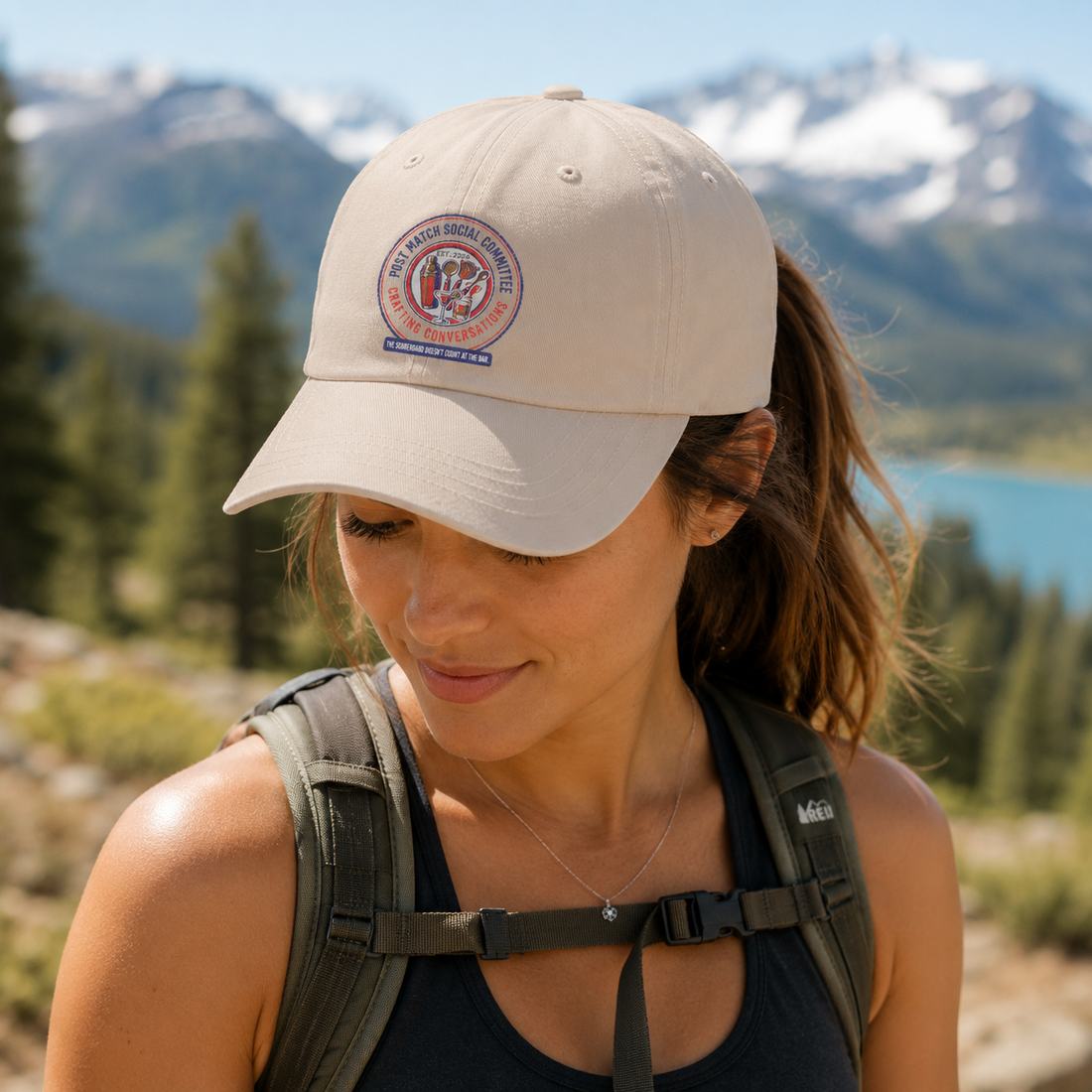 Post Match Social Committee – Comfort Colors Graphic Tee & Matching Dad Cap with Est. Group Year Personalization